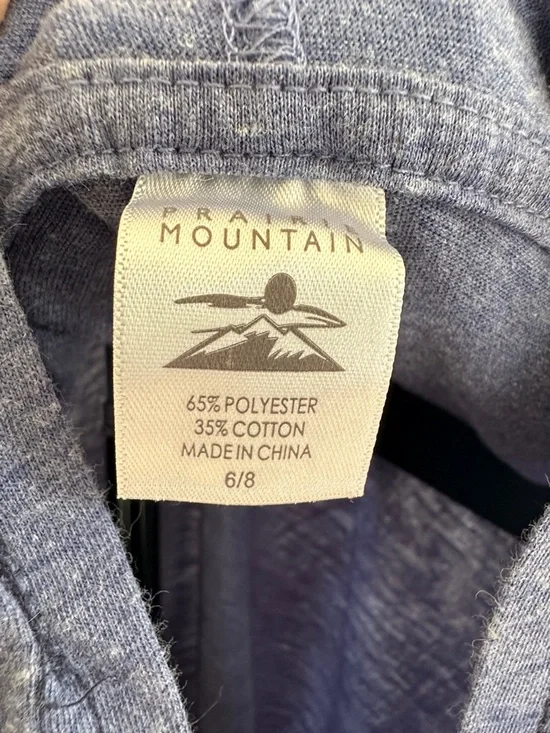 Adirondack Mountains Kids' Long Sleeve Hooded Tee - Blue - Picture 3 of 8